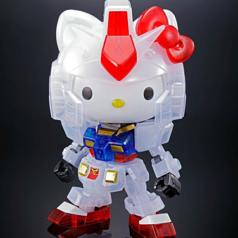 [特價]鋼彈鋼普拉萬代模型展限定 凱蒂貓kitty RX-78-2 彩透SD EX-STANDARD 加贈LOGOPLA