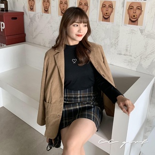 CCGIRL中大尺碼 經典質感燈芯絨西裝外套-共 2 色-適XL～4L《 90495 》大尺碼女裝 中大尺碼外套