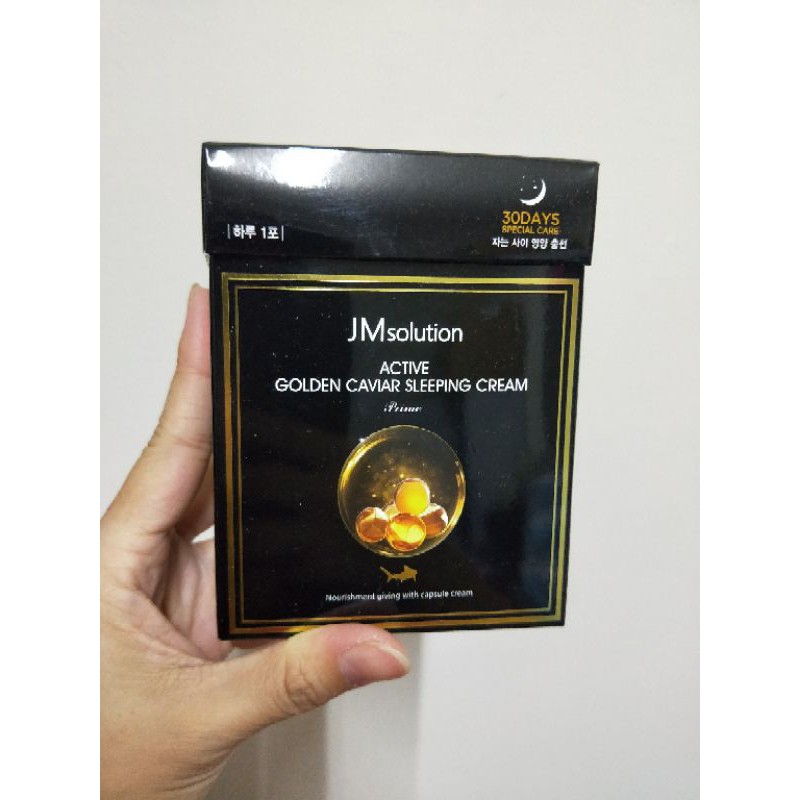 全新現貨！韓國 JMsolution~ 黃金魚子醬滋養 睡眠面霜(4mlx30入)盒裝