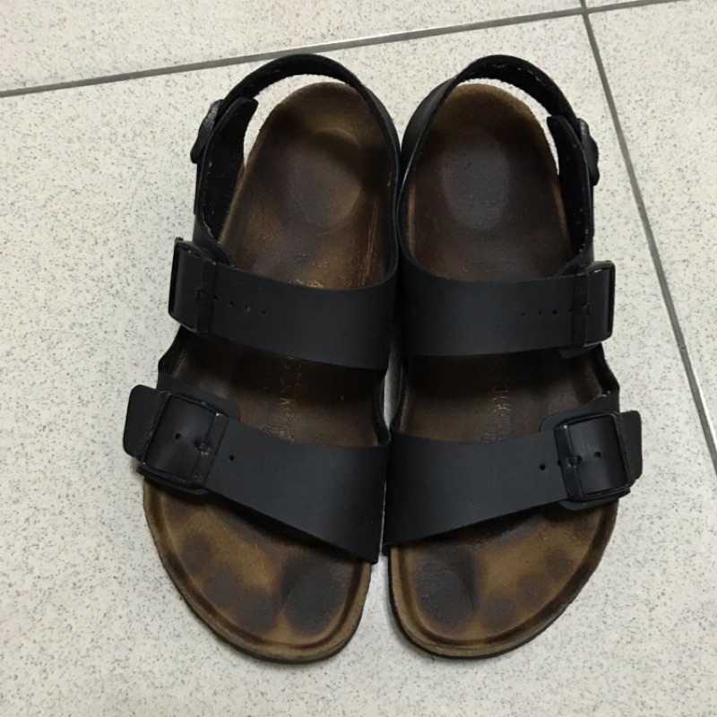 Birkenstock MILANO 米蘭 黑 41 型號：034791  男 勃肯涼鞋 真品