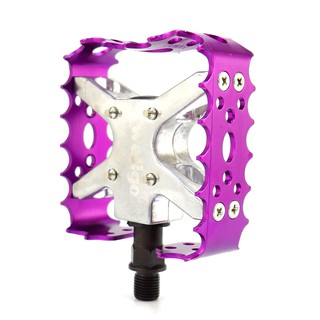 維格鋁合金熊爪自行車登山車紫色腳踏板 Wellgo XC-III 9/16" Old school BMX Pedal