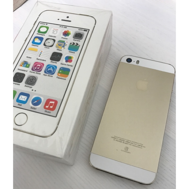 Apple iPhone 5s 金色 16G 附盒及2個手機殼