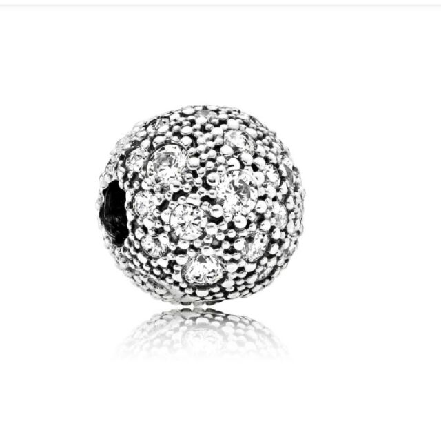 全新 正品 PANDORA 潘朵拉 白鑽星夾扣 791286CZ(現貨）