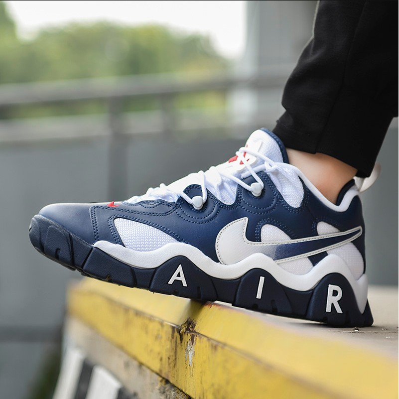 Nike Air Barrage Low USA深藍白紅復古籃球鞋男鞋美國隊CN0060-400