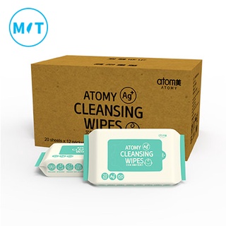【快速出貨】 臺灣公司貨 atom美 銀離子柔濕巾 20抽/80抽 抗菌濕紙巾 消毒隨身包 無酒精 寶寶奶嘴清潔濕紙巾