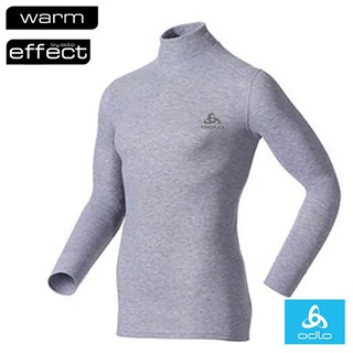 【瑞士 ODLO】WARM EFFECT 男高領專業機能型銀離子保暖內衣 衛生衣 輕 吸濕 排汗 152012 深麻灰