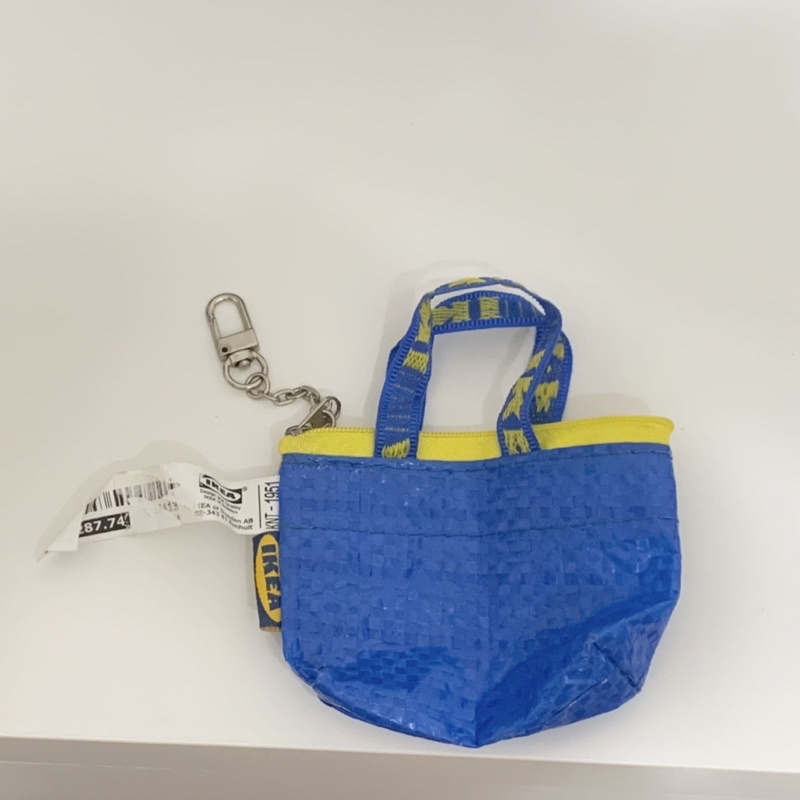 現貨⚡️正版IKEA迷你購物袋零錢包👛 #包包掛飾 #宜家 #鑰匙包 #編織袋🪡
