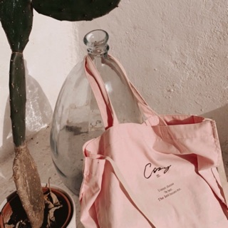 ✨Miyukiselect全新轉賣✨ Cozy m.品牌標語粉色購物袋