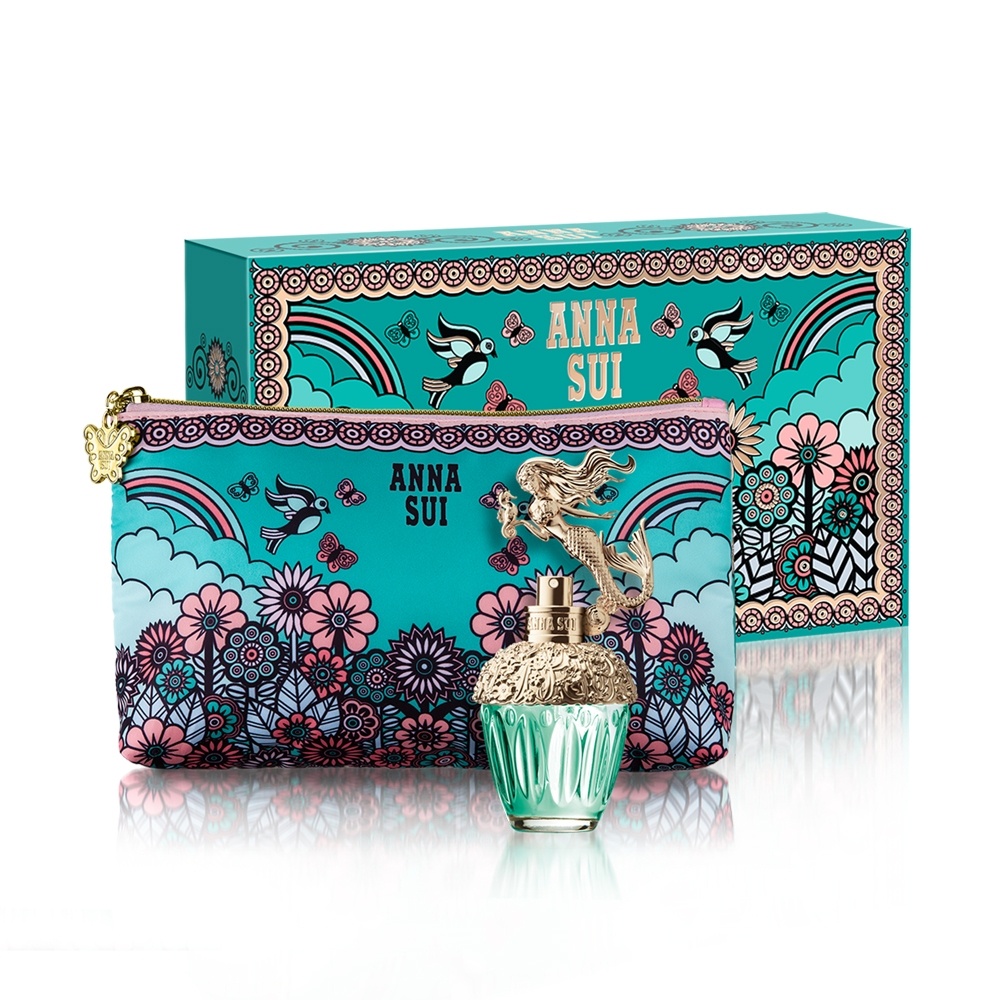 【Milu Milu】 Anna Sui 安娜蘇 童話美人魚淡香水禮盒 30ML+化妝包