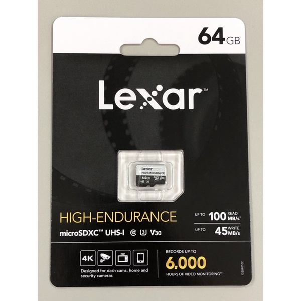 《衝評價》Lexar雷克沙 64G U3 Micro SD高耐用 高轉速記憶卡 Mio 行車記錄器原廠使用 4K可用