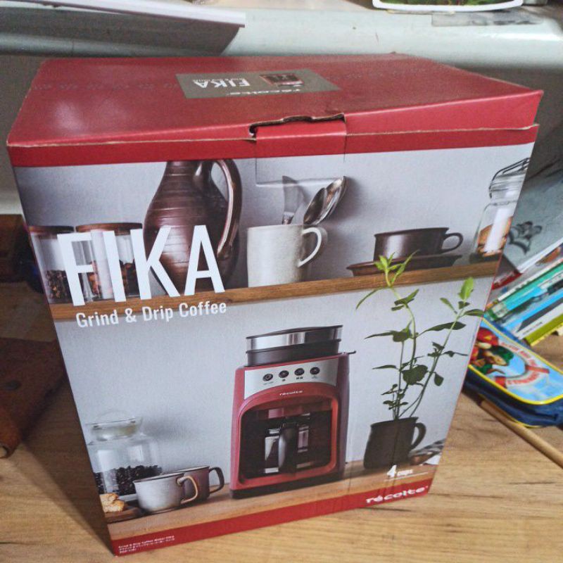recolte日本麗克特 FIKA自動研磨悶蒸咖啡機(經典紅)     *直購價1800元* 保固至2022年6月