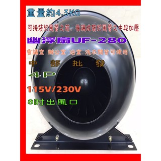 中繼風扇 送風機 ※免運費※『中部批發』幽浮扇 UF-280 8英吋 送風循環換氣機 鼓風機 排風機 抽油煙機抽風機