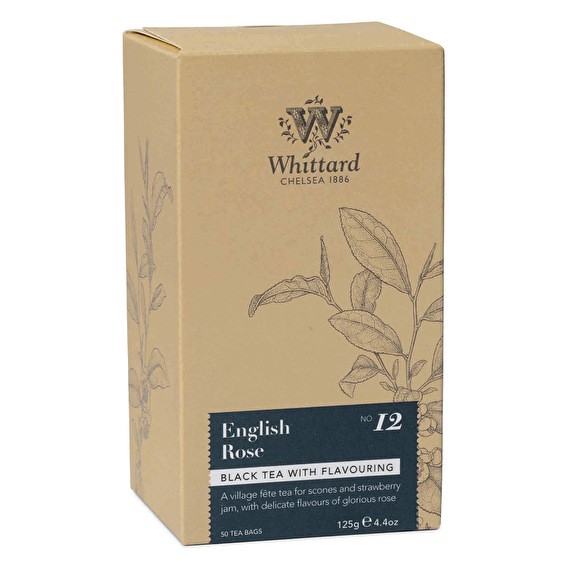 Whittard百年茶飲●英國茶（玫瑰茶/伯爵茶/早餐茶）●50入裸茶包