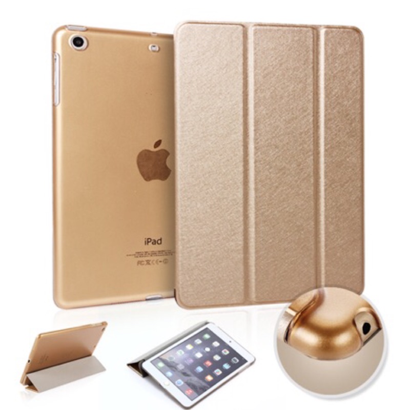 Ipad2 ipad3 ipad4 iPad 專用smart case休眠皮套 磨砂透明質感背面 絲紋質感 四折可側立