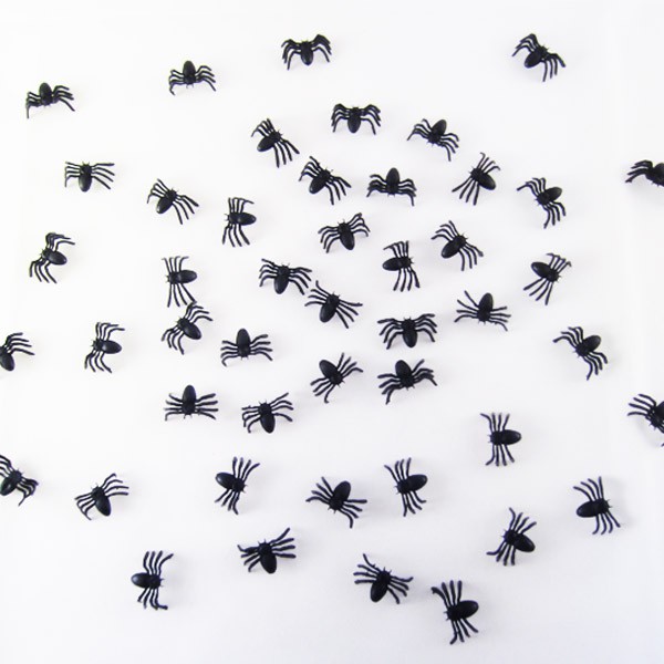 派對城 現貨 【迷你小蜘蛛50入】 歐美派對 派對玩具 派對裝飾 造型小玩具萬聖節 萬聖佈置 派對佈置 拍攝道具