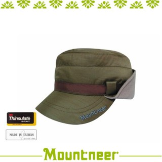 【Mountneer 山林 中性 3M鋪棉耳罩軍帽《棕》】12H02/內刷毛/防風/透氣/悠遊山水