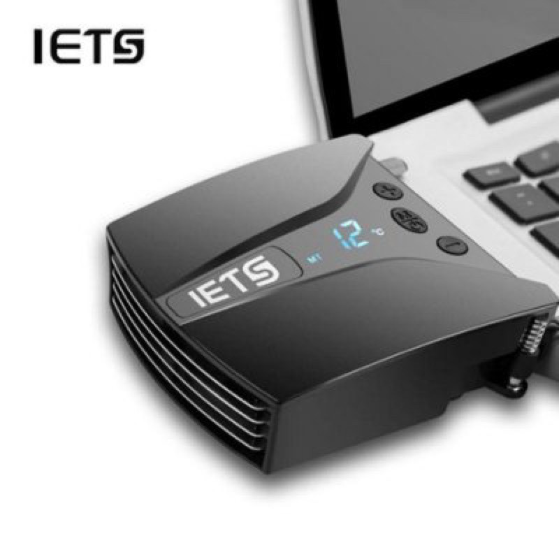 IETS六代 筆記本抽風式散熱器 側吸式電腦散熱風扇 液晶顯示 散熱器 GT202U