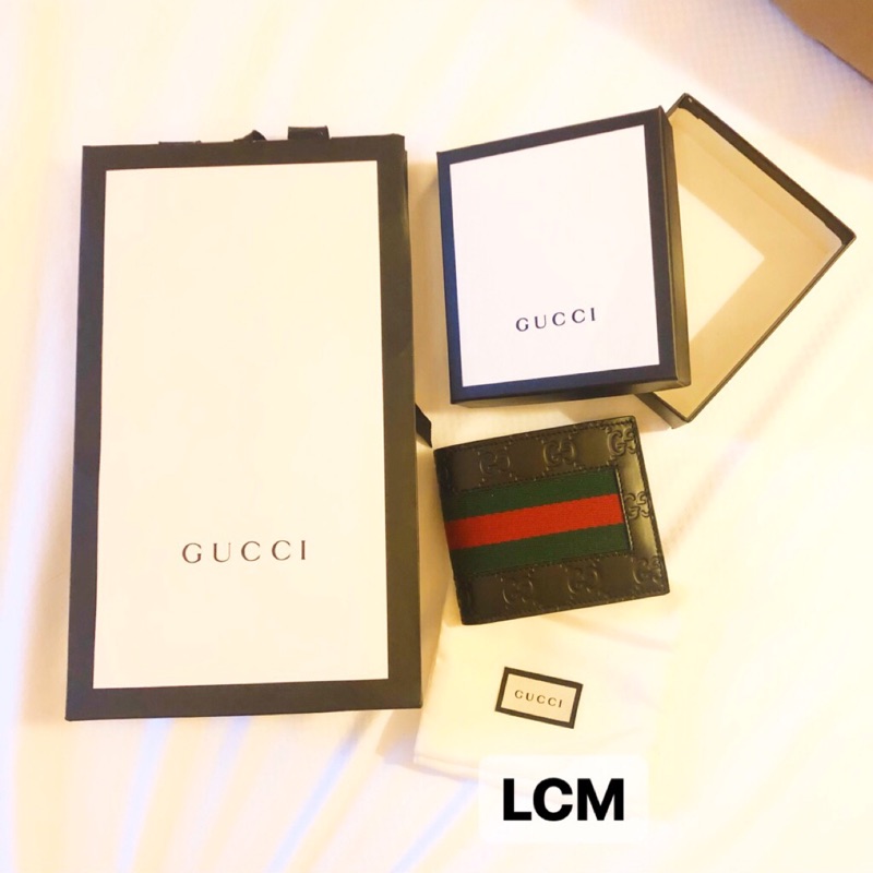 Gucci 經典壓紋短夾