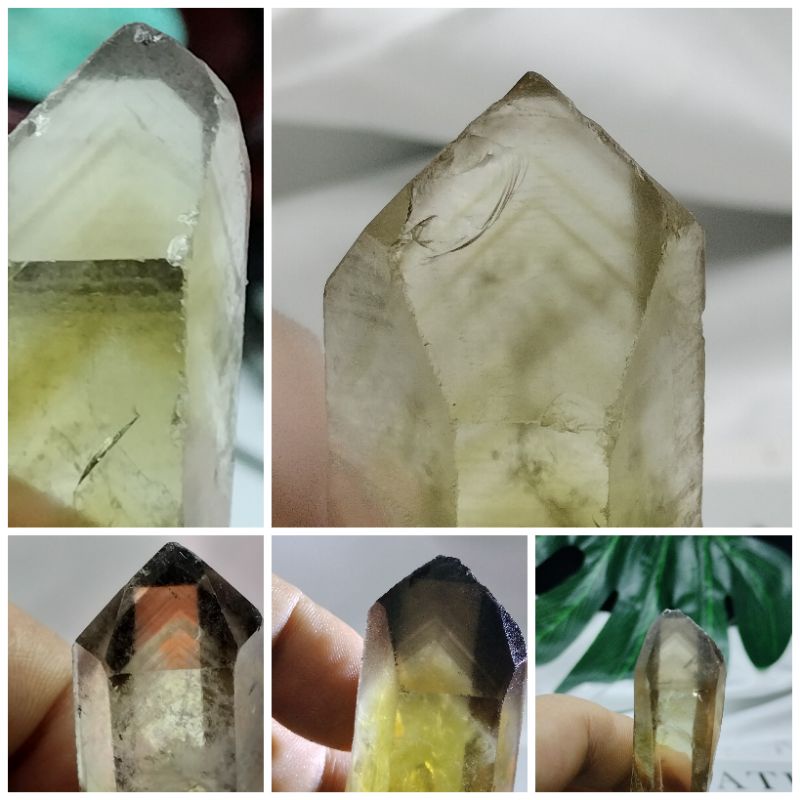 《晶華》水晶 黃水晶 幻影金字搭 原礦  02D05