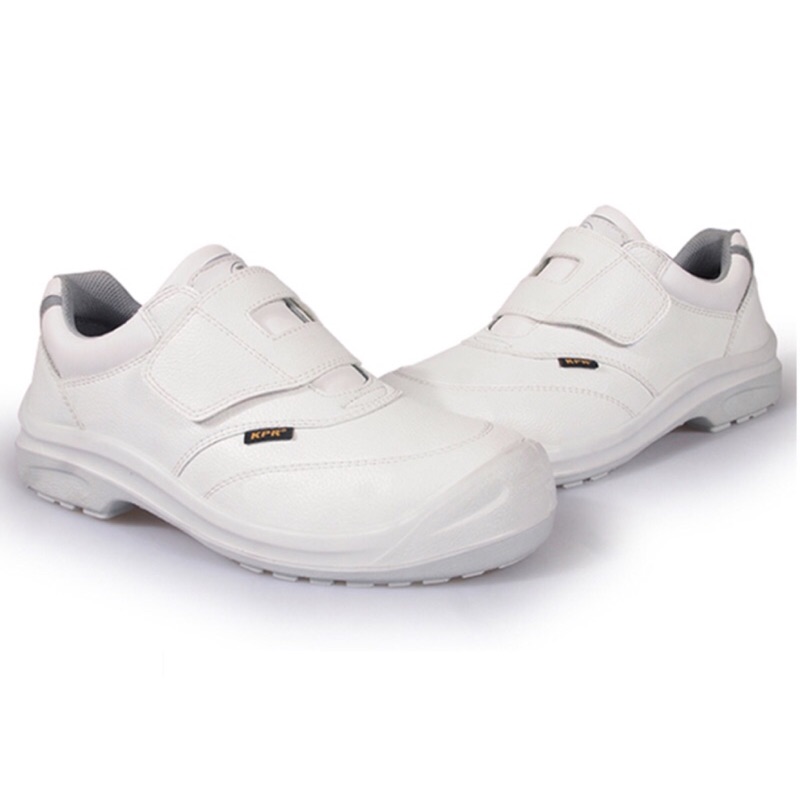 【安全鞋專賣店】KPR尊王安全鞋 防靜電黏貼型防潑水工作鞋 塑鋼頭安全鞋(L-055WJSD白色/男女款)