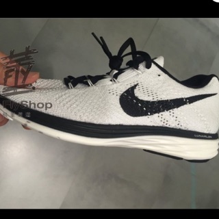 [飛董] Nike Flyknit Lunar 3 編織 慢跑鞋 女鞋 698182-101 白黑