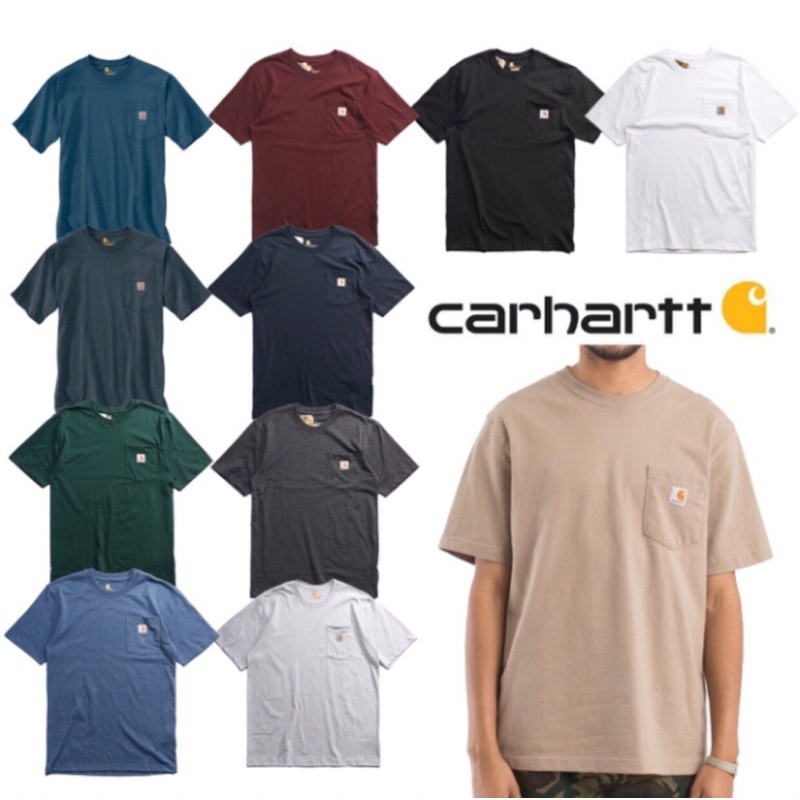 CARHARTT K87 口袋厚磅短T 全新黑色S