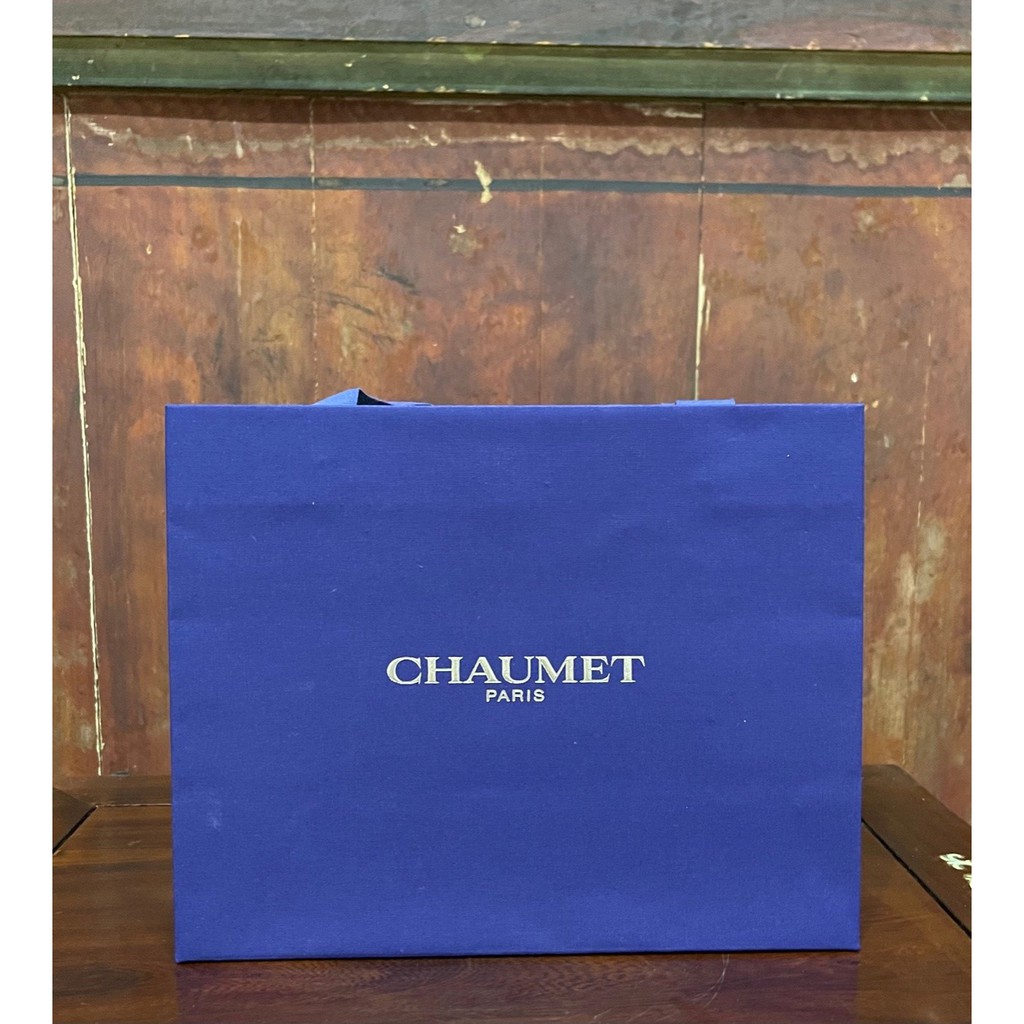 【二手名牌專櫃紙袋】Chaumet 精品專櫃提袋 名牌紙袋 正品 飾品紙袋 禮物袋 緞面袋子