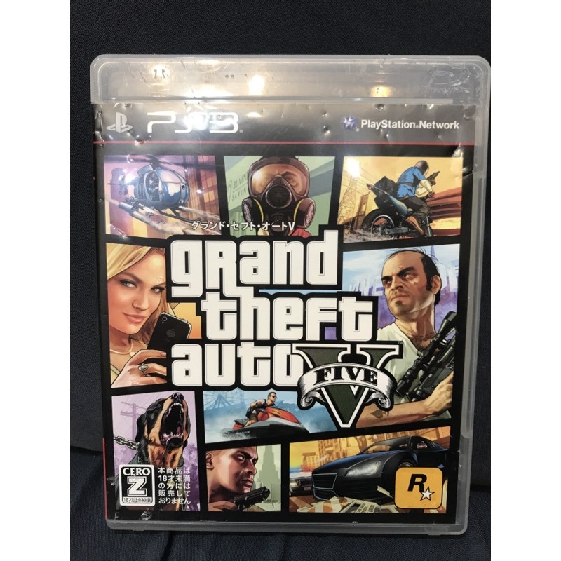 Ps3 Gta5 俠盜獵車手v 遊戲光碟外殼膠膜有損rockstar Games 蝦皮購物