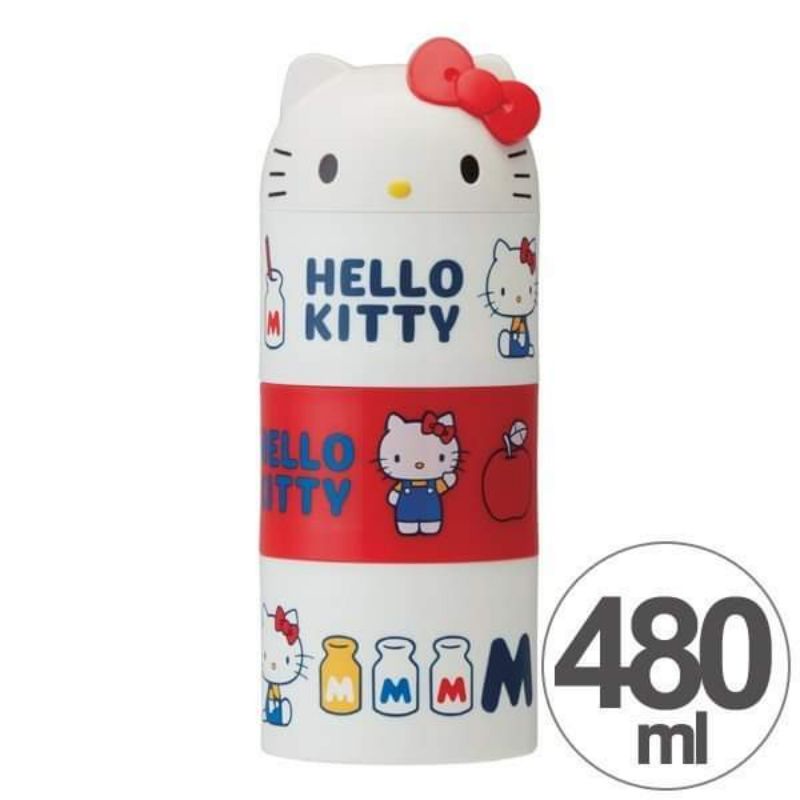 🇯🇵 日本製 三麗鷗 Hello Kitty 凱蒂貓 三層造型餐盒 保存容器 保鮮盒 便當盒 收納盒 奶粉罐（現貨）