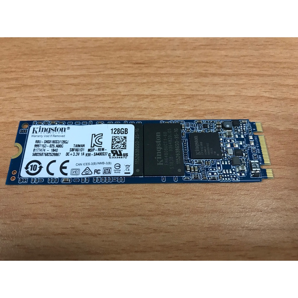 金士頓 KINGSTON 固態硬碟 128G SSD M.2 SATA NGFF  128GB 升級拆下