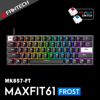 【FANTECH MK857電競鍵盤(MAXFIT61 Frost)】電腦鍵盤／RGB／可拆卸Type-C／本店熱銷款