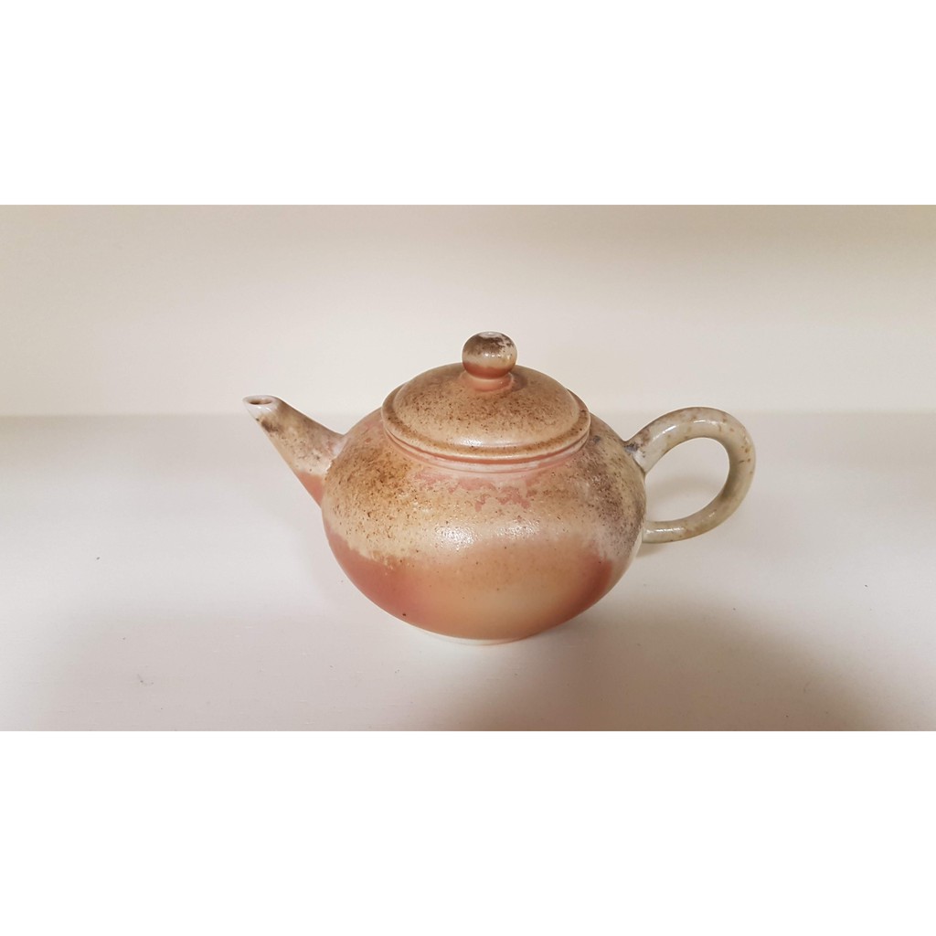 柴燒日本白瓷土茶壺BAAA0021-B,茶海,茶杯,壺海,落灰,還原,金銀彩,志野燒