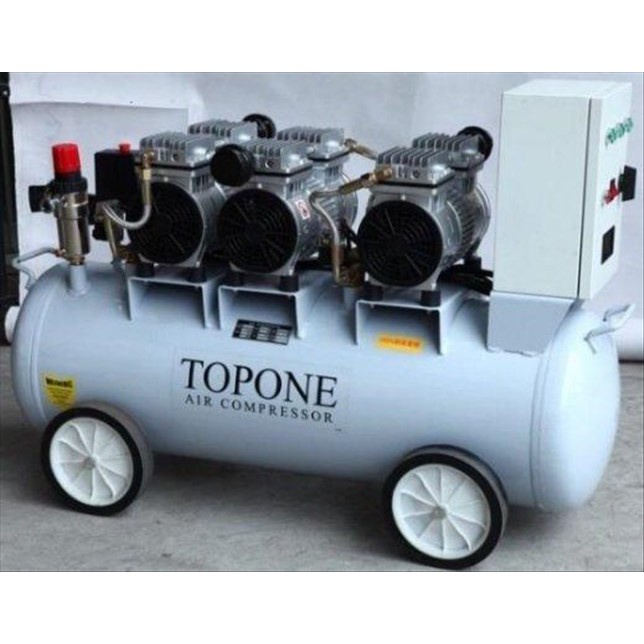 【優質五金】TOPONE 5.5HP*62L 無油式空壓機 超靜音 空壓機 6汽缸 單相220V 空氣壓縮機