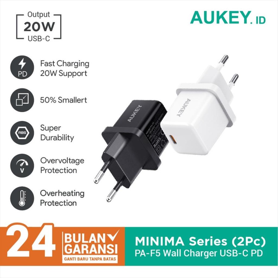Aukey PA-F5 20W Minima USB-C PD 充電器 500882