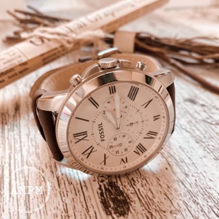 全新 現貨 FOSSIL FS5068 手錶 44mm 咖啡皮帶 黑色面盤 三眼計時 男錶女錶