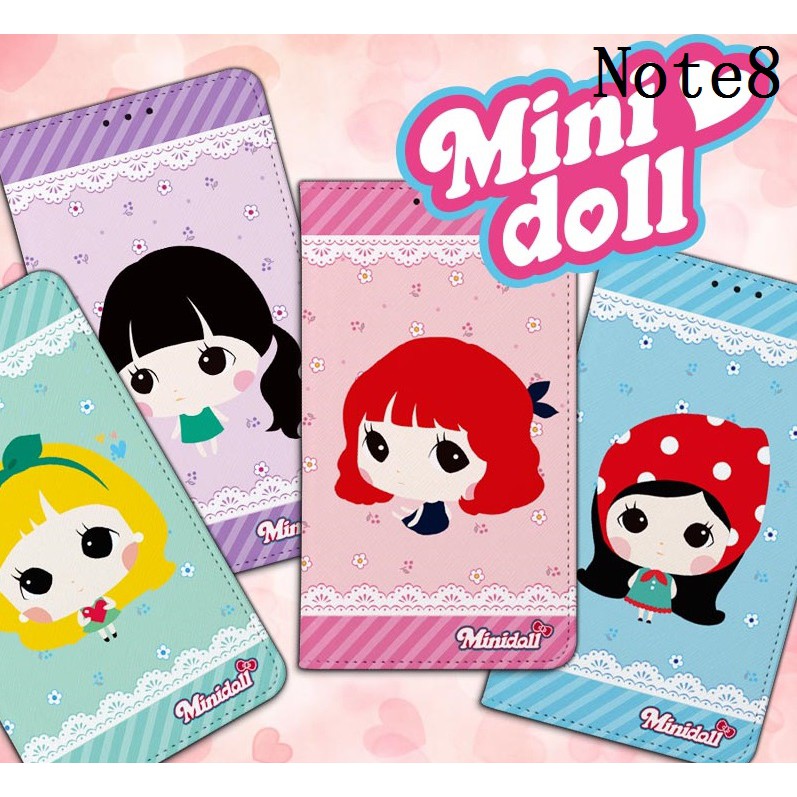 韓國迷你娃娃彩繪皮套 三星 A42 5G S20 FE Note8 Note 8 S9 plus手機殼保護殼保護套