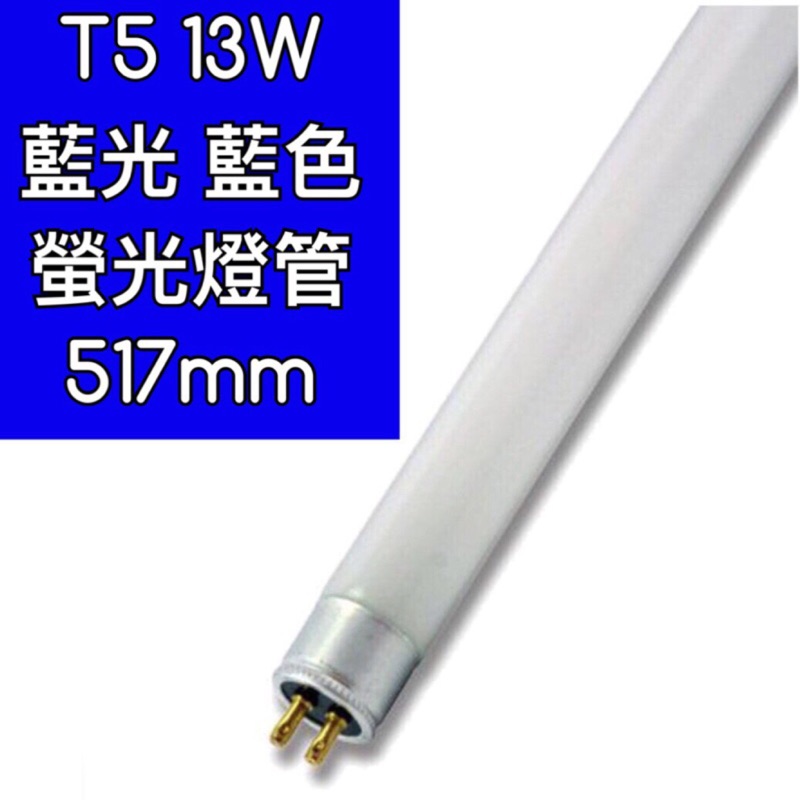 【築光坊】T5 13W 螢光燈管 日光燈管  藍光 BLUE  2尺 2呎 兩尺 兩呎 另有 8W 21W 28W藍光