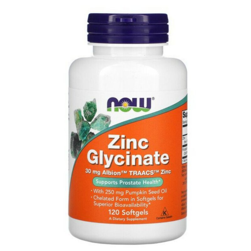現貨，Zinc Glycinate 120顆 甘氨酸鋅 Zinc 30mg+Pumpkin Seed Oil 250mg