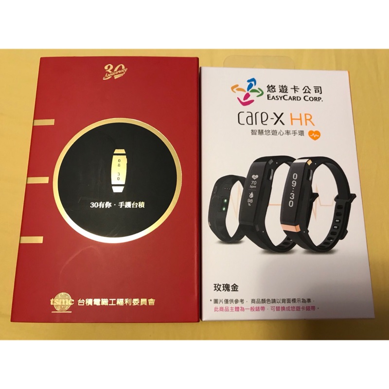 台積電30週年專屬禮品-玫瑰金GOLiFE Care-X HR智慧悠遊心率手環（附悠遊卡錶帶）