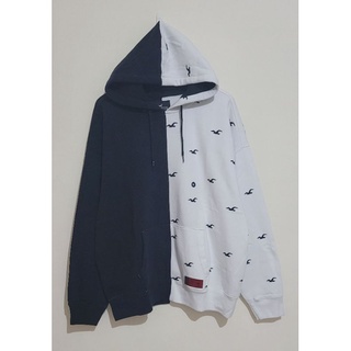 ⚠️大尺碼⚠️《HOLLISTER 海鷗》美國帶回全新正品！！黑白拼接內磨毛連帽上衣