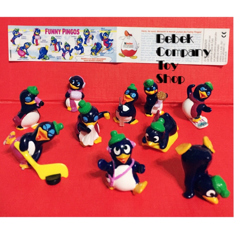 1992 Ferrero kinder 絕版 費列羅 健達出奇蛋 玩具 Funny Pingos 小企鵝 公仔 古董玩具