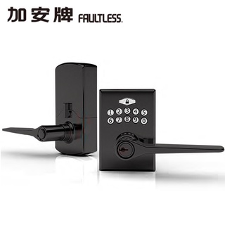 新品上市【加安牌】KL-308PDDK 時尚黑電子水平把手鎖 電子密碼鎖(水平鎖 電子鎖 按鍵鎖 把手鎖 密碼鎖)