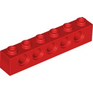玩樂趣 LEGO樂高 3894 紅色 Brick 1X6 with  Holes (T4)