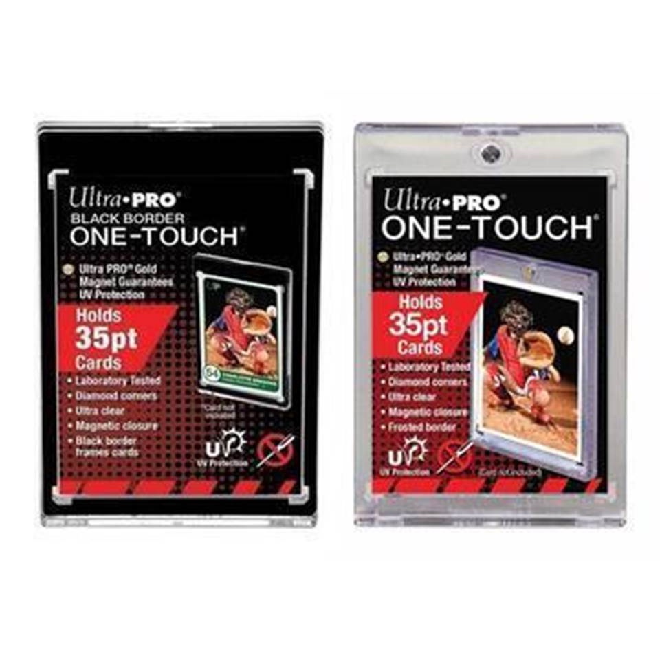 【卡の家】 Ultra Pro 磁吸式 壓克力磁扣 卡片保護磚 卡磚 卡夾 35pt 抗UV 透明框 黑色框 展示架