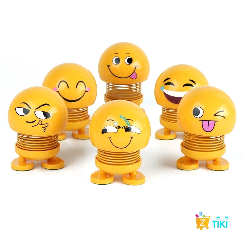 個性微笑搞笑Boneka表達彈簧搖頭Emoji Mobil娃娃汽車Emoji Lucu