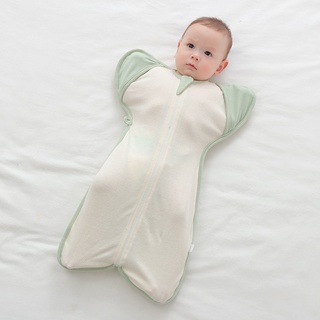 帶 2 向拉鍊的兩用嬰兒睡袋,棉質網眼嬰兒襁褓拉鍊睡袋,帶 2 向使用袖子的嬰兒睡袋