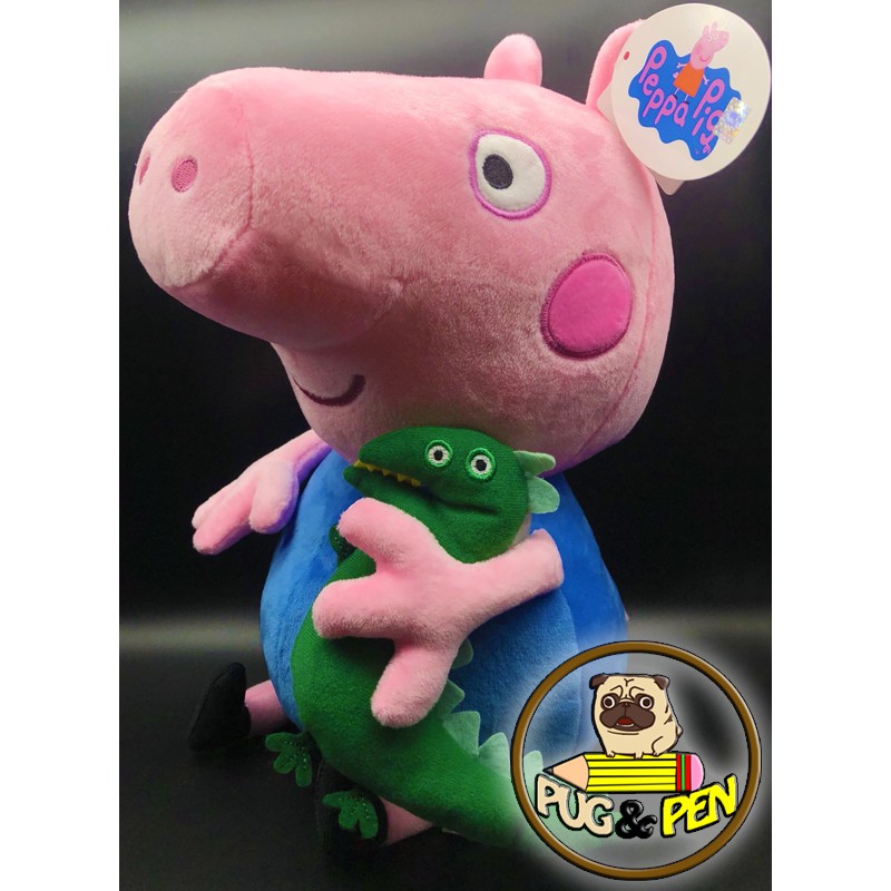 【巴筆小舖】現貨 全新 佩佩豬 Peppa Pig 粉紅豬小妹 George 恐龍款 卡通 大娃娃 絨毛 雷射吊牌 正版