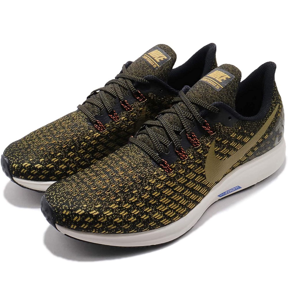 【我塑我形】NIKE AIR ZOOM PEGASUS 35 黑綠 小飛馬 透氣 慢跑鞋 男鞋 942851-011