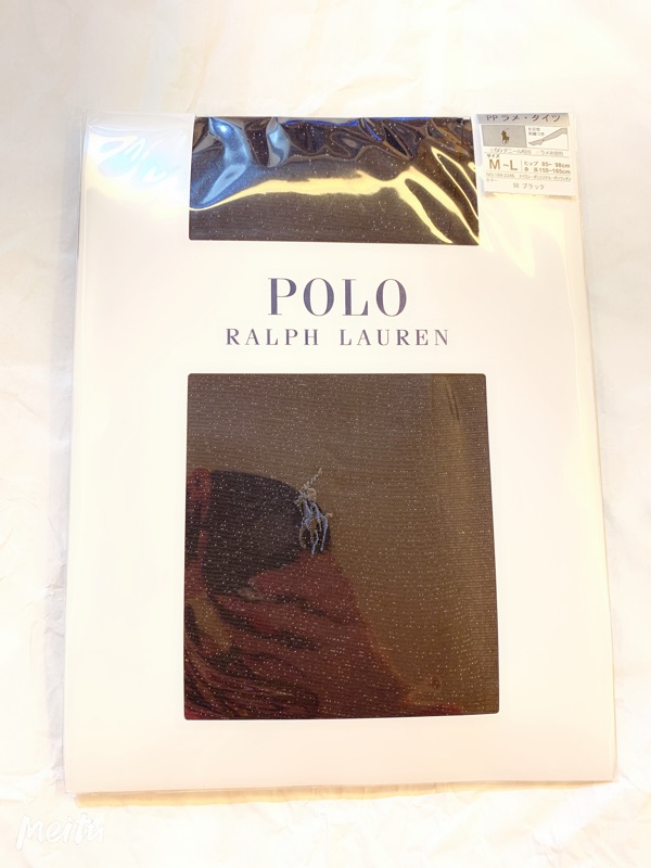 全新日本商品Polo Ralph Lauren黑色帶金蔥褲/絲襪-黑色