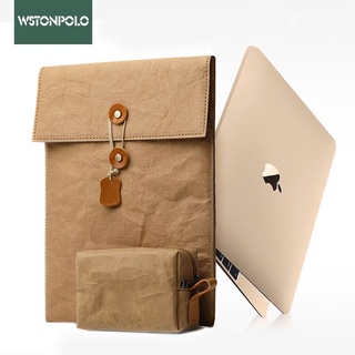 Macbook筆電包適用13/14/16寸蘋果macbook牛皮文件袋平板內袋女